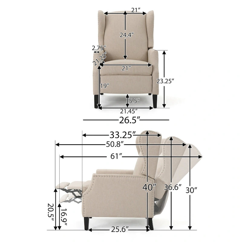 Fauteuil inclinable traditionnel, un fauteuil élégant et confortable