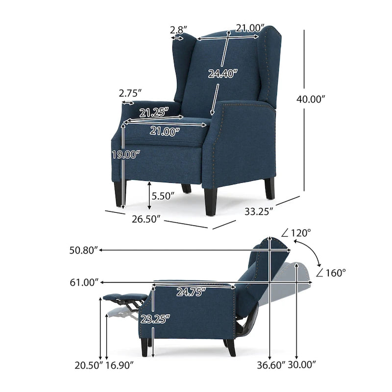 Fauteuil inclinable traditionnel, un fauteuil élégant et confortable