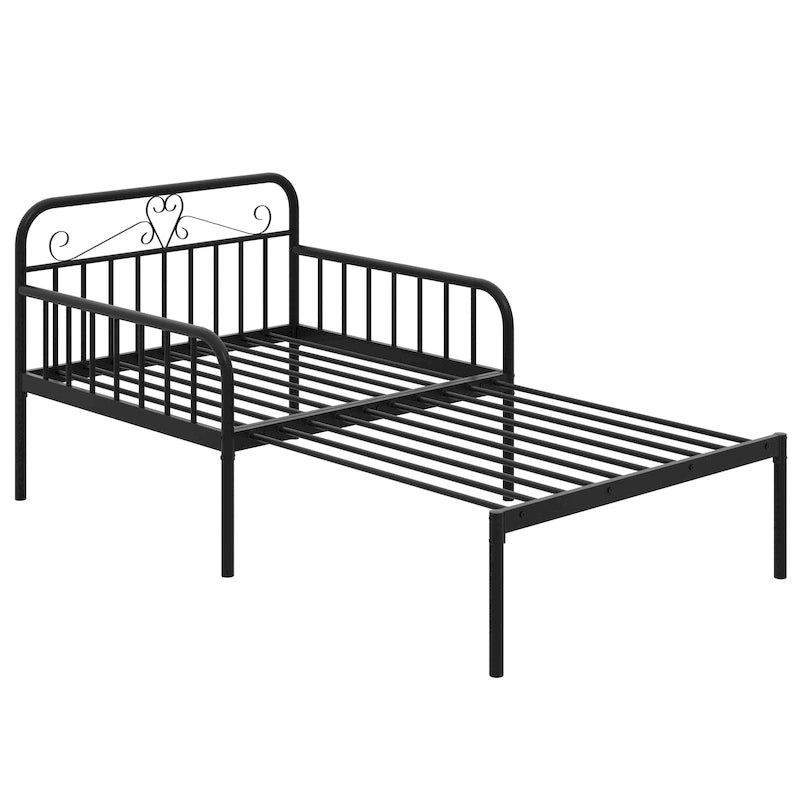 Lit de repos en métal, lit de repos extensible en lit double très résistant