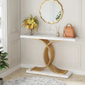 Console moderne, table d'entrée en faux marbre pour couloir