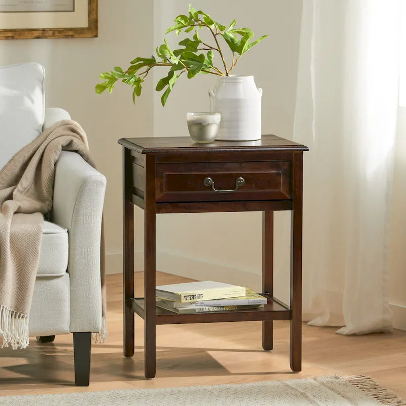 Table d'appoint en bois d'acacia