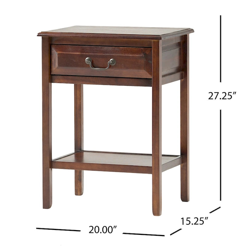 Table d'appoint en bois d'acacia