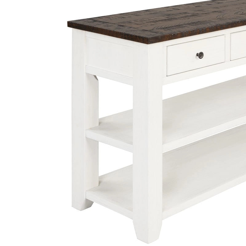 Console en bois de pin massif, table d'appoint de canapé d'entrée moderne