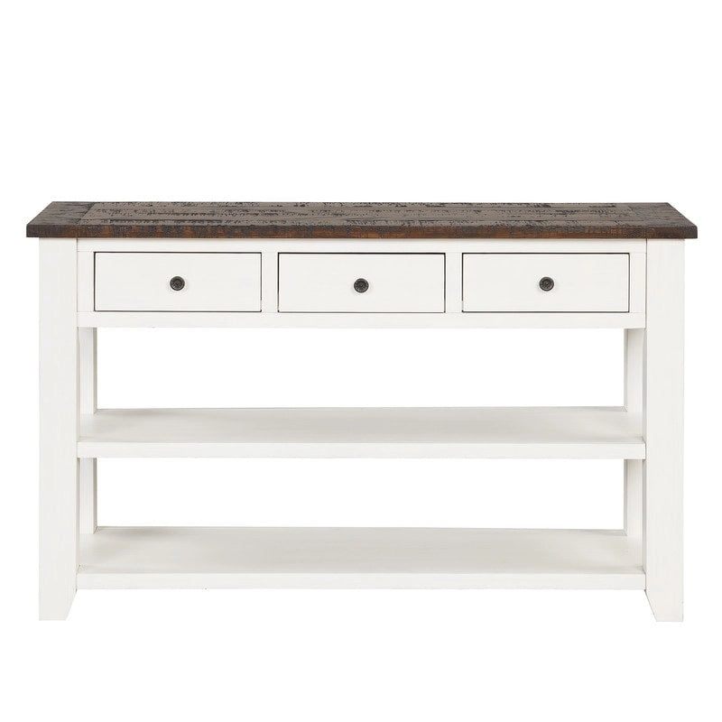 Console en bois de pin massif, table d'appoint de canapé d'entrée moderne