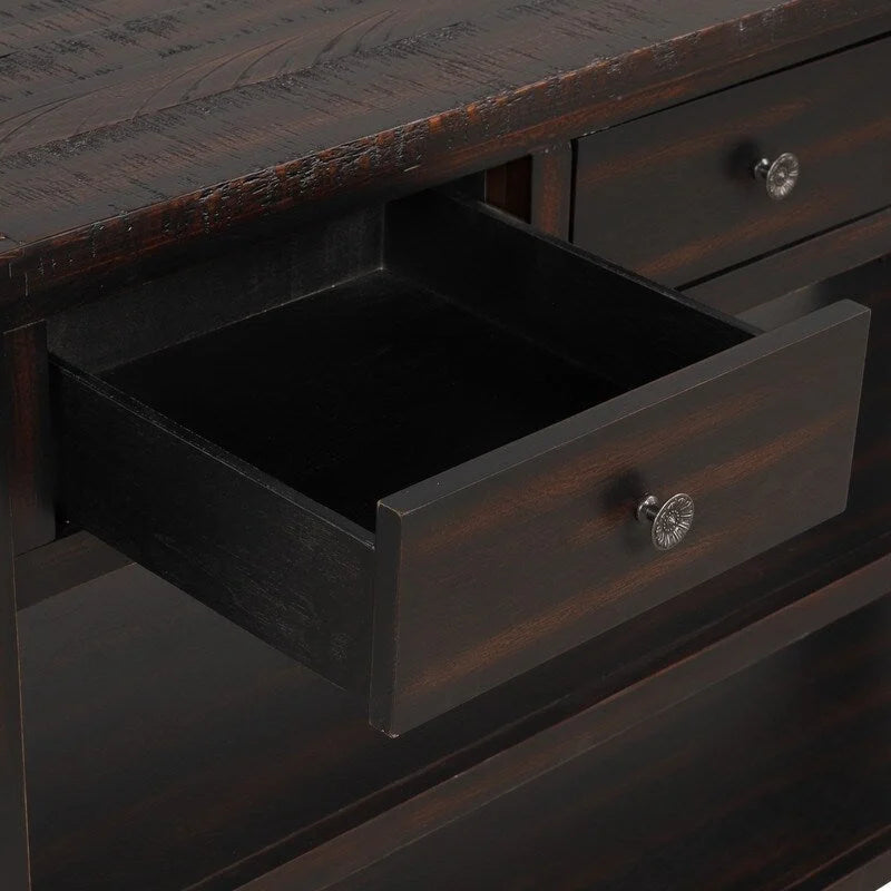 Console en bois de pin massif, table d'appoint de canapé d'entrée moderne