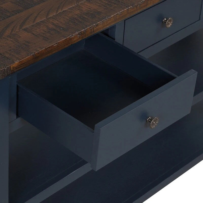 Console en bois de pin massif, table d'appoint de canapé d'entrée moderne