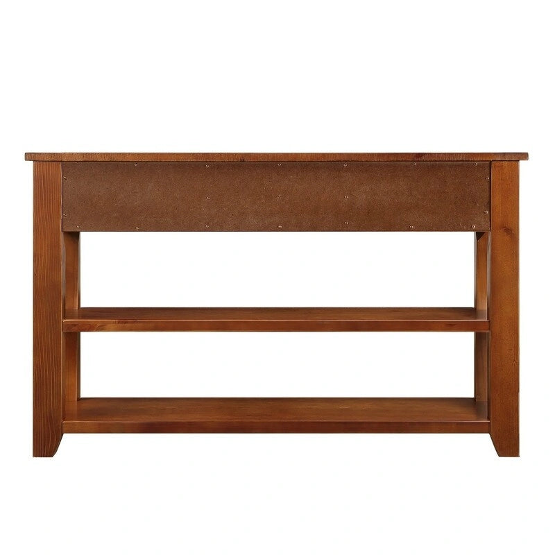 Console en bois de pin massif, table d'appoint de canapé d'entrée moderne