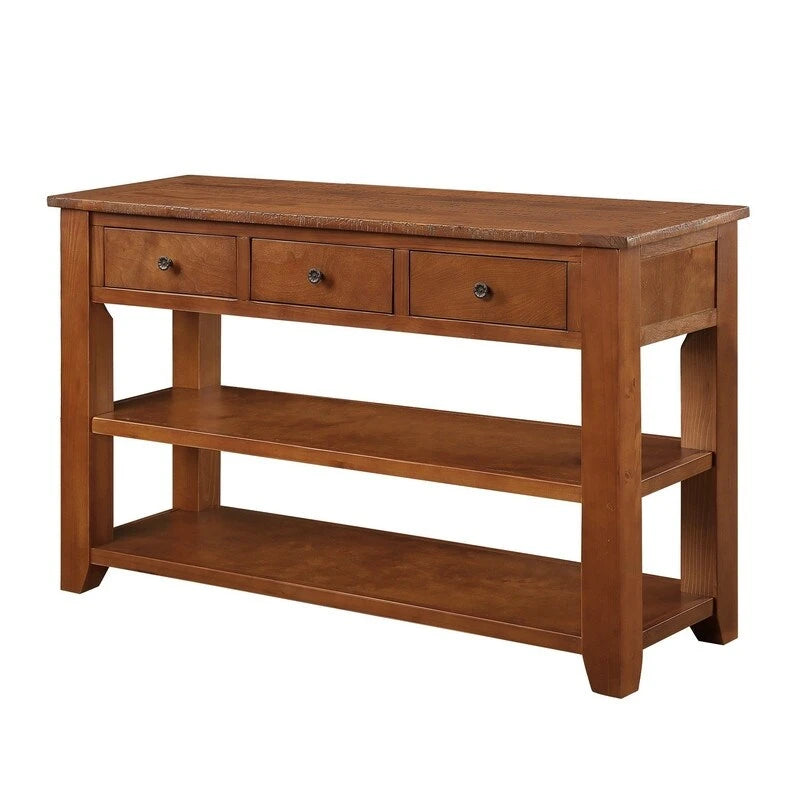 Console en bois de pin massif, table d'appoint de canapé d'entrée moderne