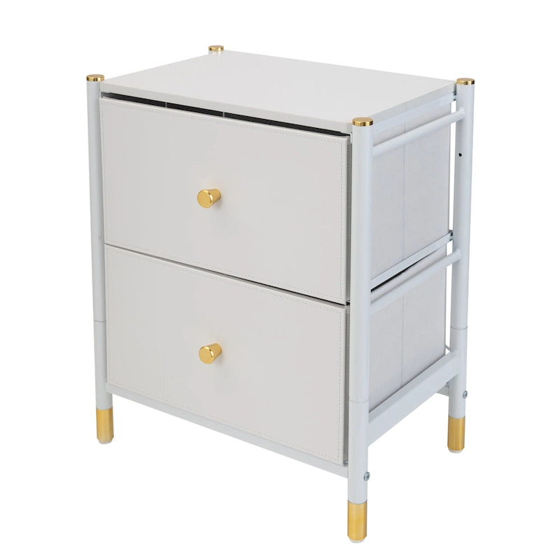 Table de chevet de luxe à 2 tiroirs