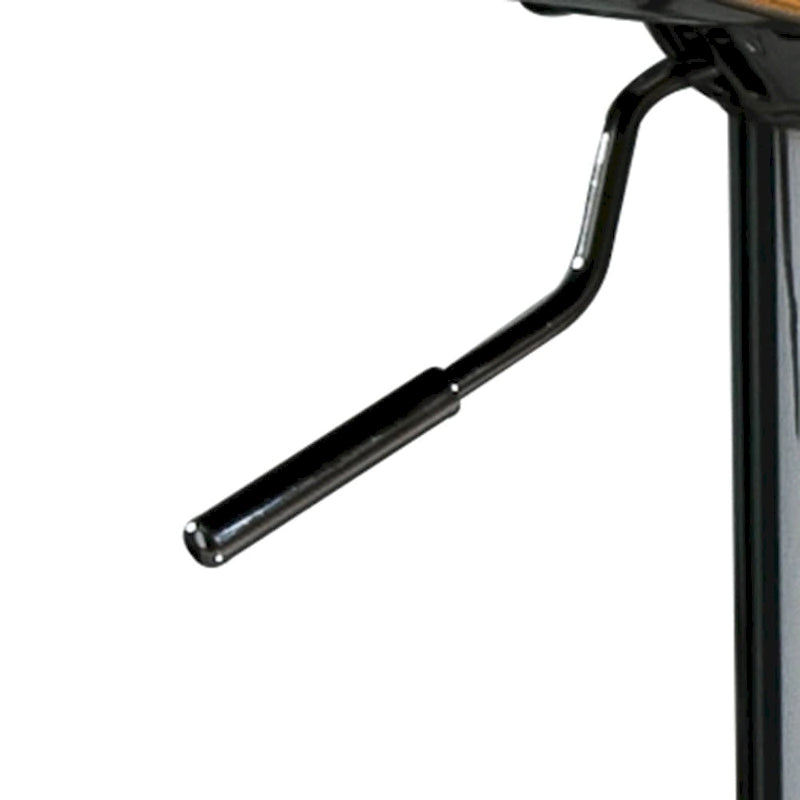 Tabouret de bar moderne pivotant en noyer, bois courbé et réglable en hauteur