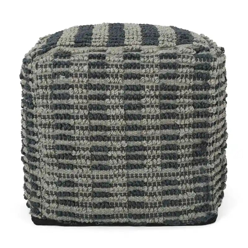 Pouf Cube en Tissu Bohème