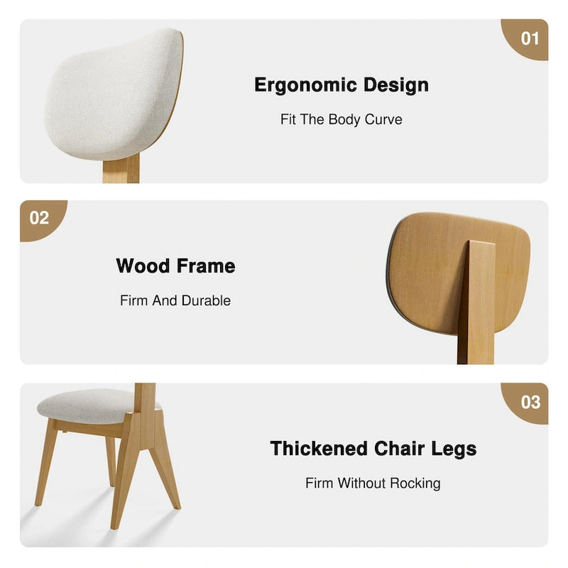 Chaises de salle à manger en bois massif
