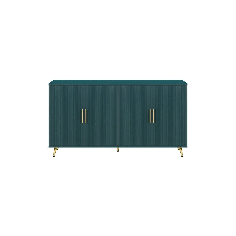 Meuble TV en bois avec armoire de rangement et étagères réglables