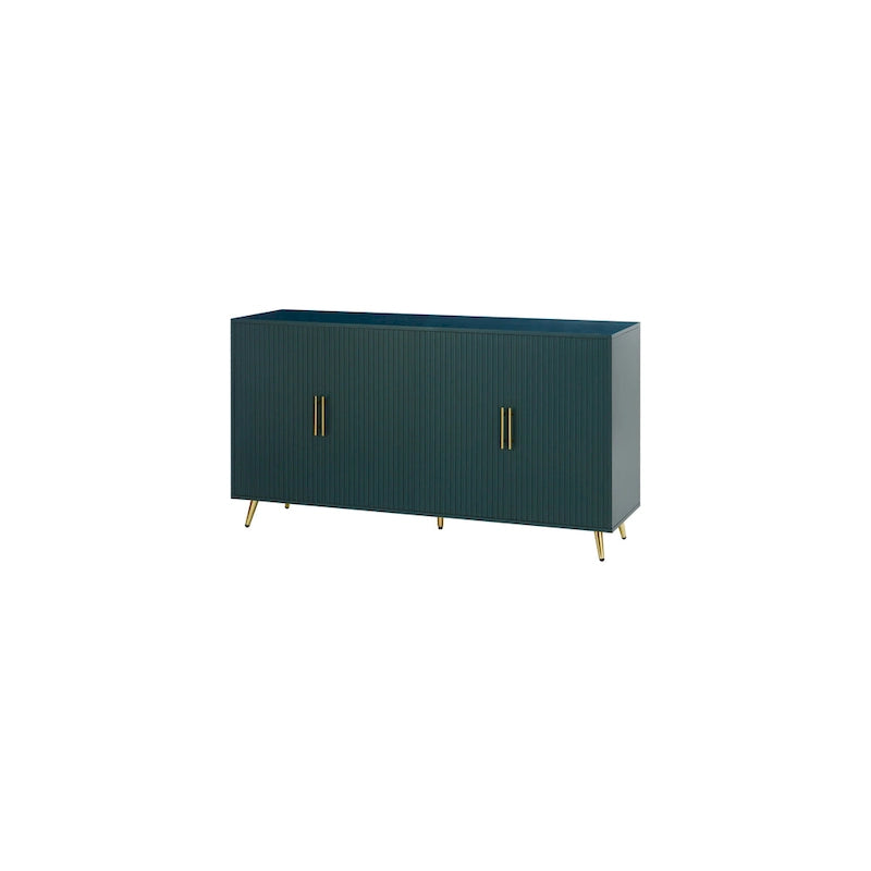 Meuble TV en bois avec armoire de rangement et étagères réglables