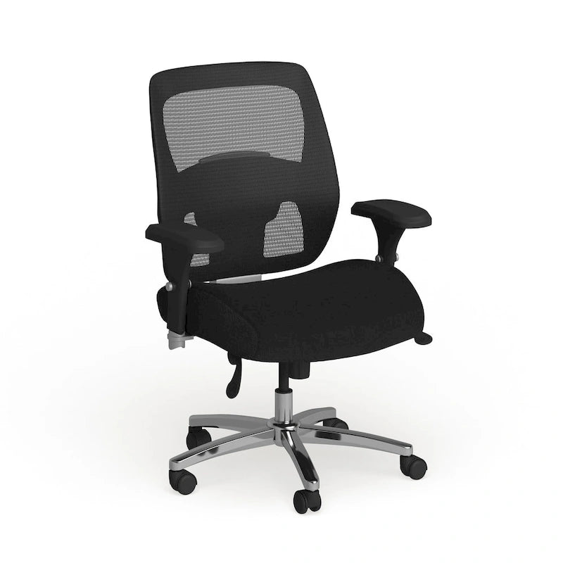 Fauteuil de bureau ergonomique en maille, grande taille, intensif 24/7, supporte jusqu'à 227 kg