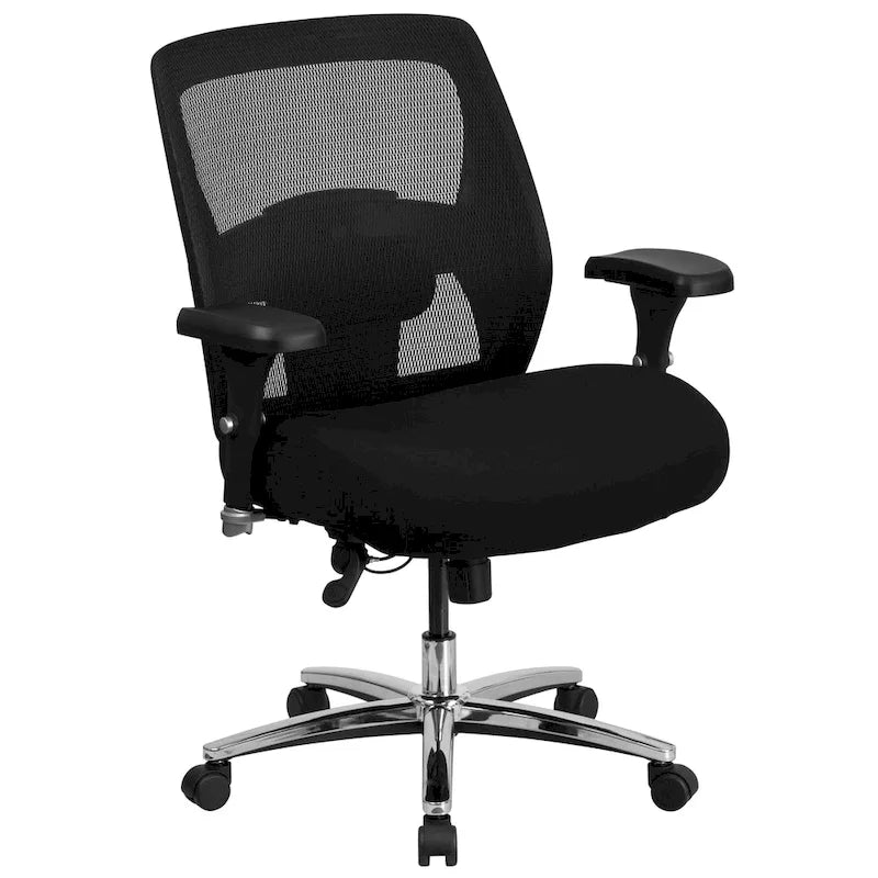 Fauteuil de bureau ergonomique en maille, grande taille, intensif 24/7, supporte jusqu'à 227 kg