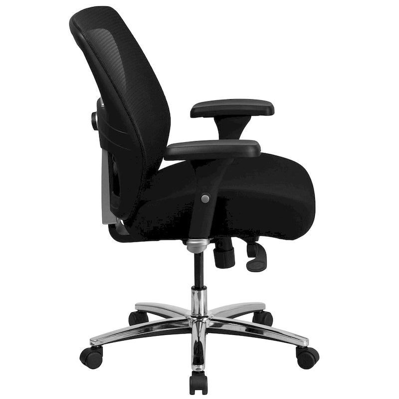 Fauteuil de bureau ergonomique en maille, grande taille, intensif 24/7, supporte jusqu'à 227 kg