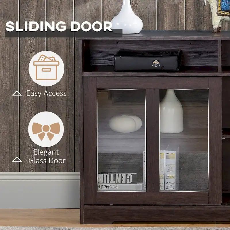 Bahut de cuisine moderne avec rangement, armoire de buffet, placard à portes coulissantes en verre