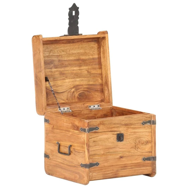 Coffre de rangement Coffre de rangement avec loquet pour chambre à coucher Bois d'acacia massif