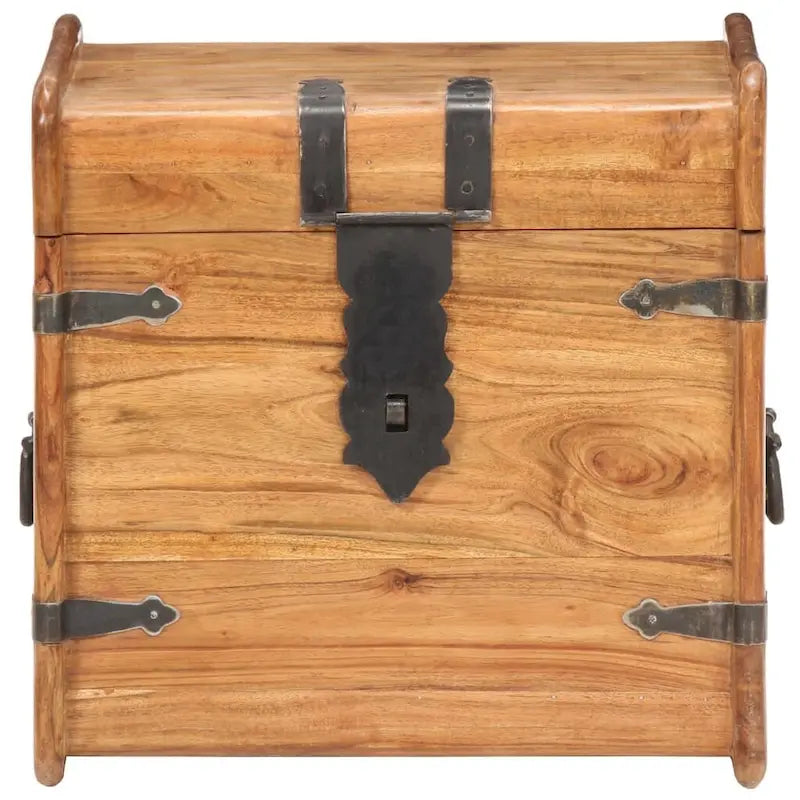 Coffre de rangement Coffre de rangement avec loquet pour chambre à coucher Bois d'acacia massif