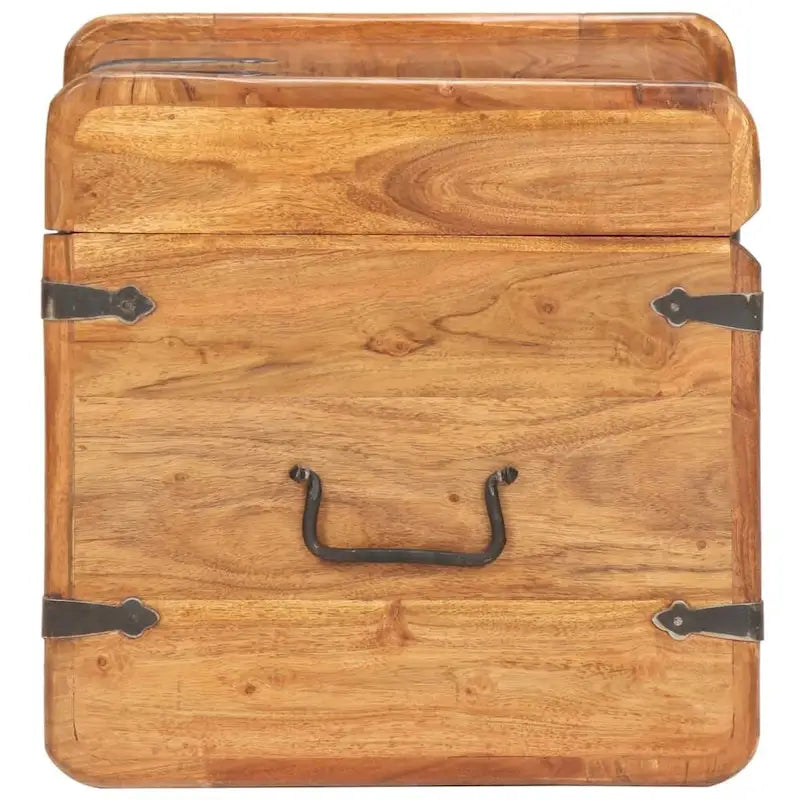 Coffre de rangement Coffre de rangement avec loquet pour chambre à coucher Bois d'acacia massif