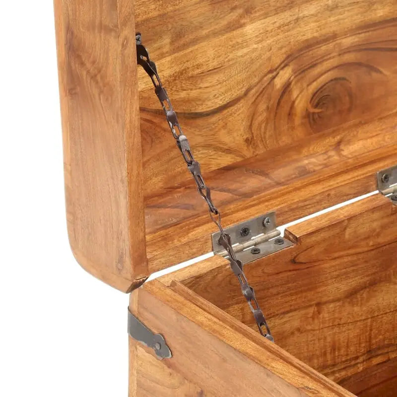 Coffre de rangement Coffre de rangement avec loquet pour chambre à coucher Bois d'acacia massif