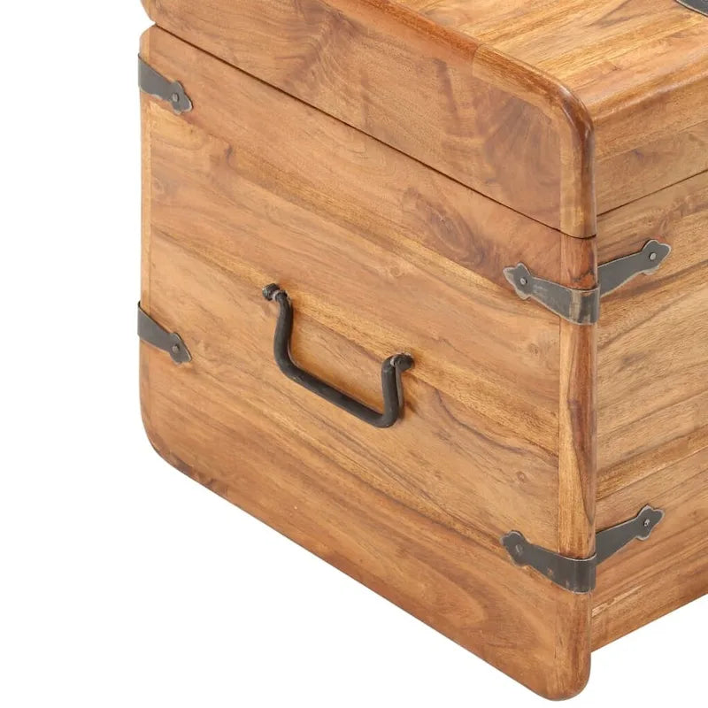 Coffre de rangement Coffre de rangement avec loquet pour chambre à coucher Bois d'acacia massif