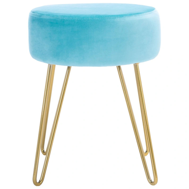 Pouf avec pieds épingle à cheveux ronds