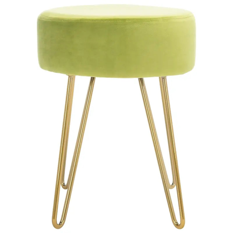 Pouf avec pieds épingle à cheveux ronds