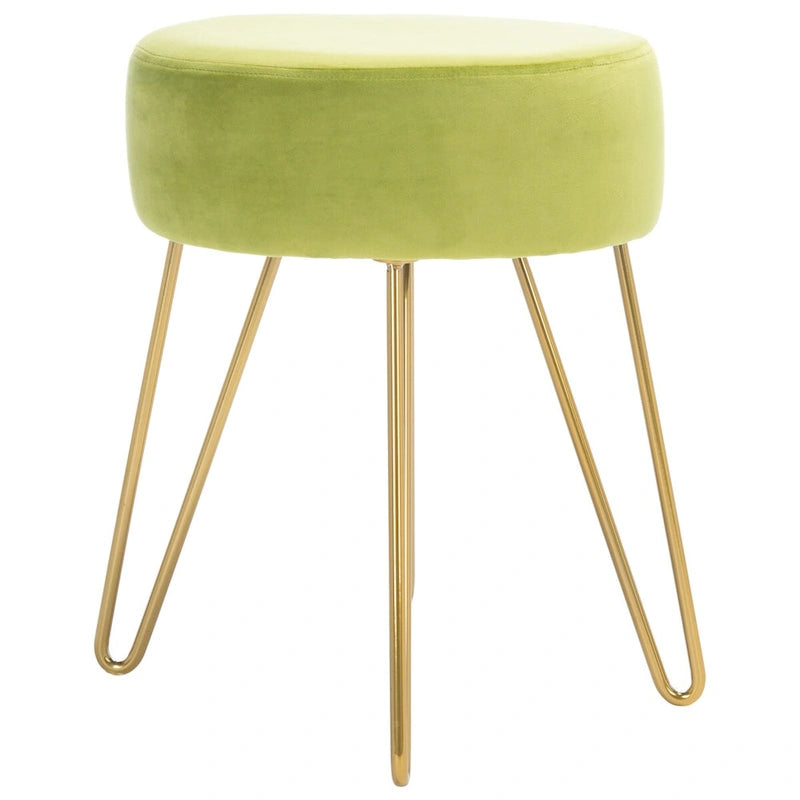 Pouf avec pieds épingle à cheveux ronds