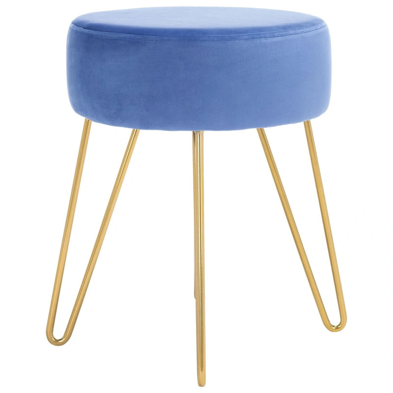 Pouf avec pieds épingle à cheveux ronds