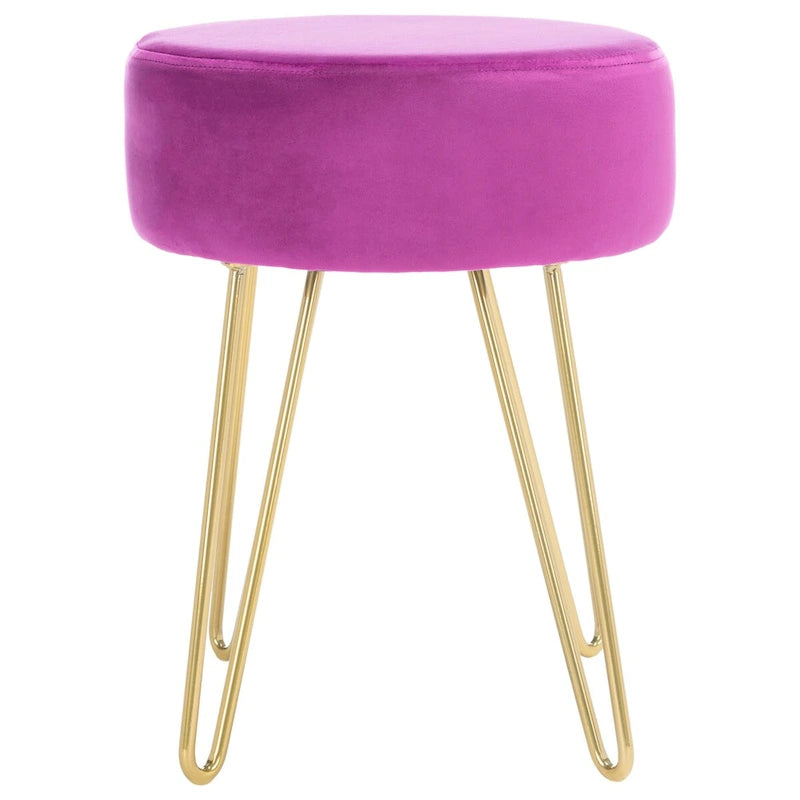 Pouf avec pieds épingle à cheveux ronds