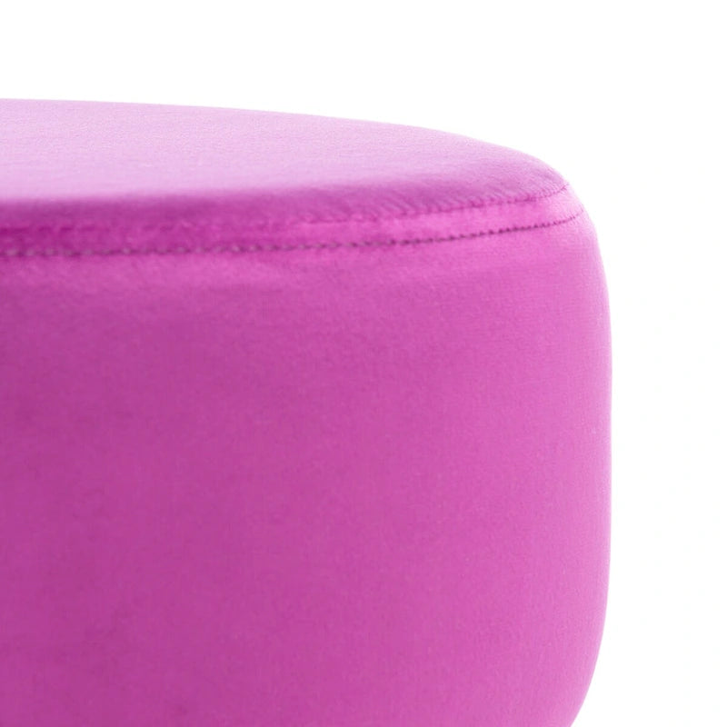 Pouf avec pieds épingle à cheveux ronds