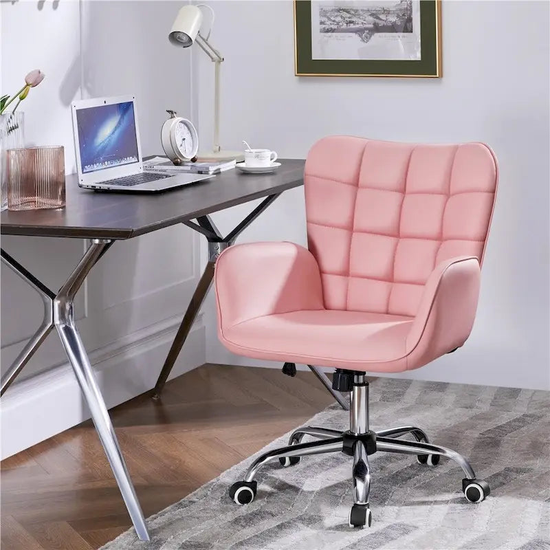 Chaise de bureau en similicuir avec accoudoirs rembourrés Chaise de bureau moderne