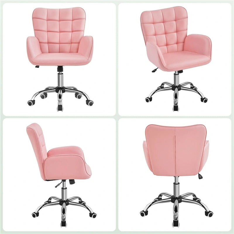 Chaise de bureau en similicuir avec accoudoirs rembourrés Chaise de bureau moderne