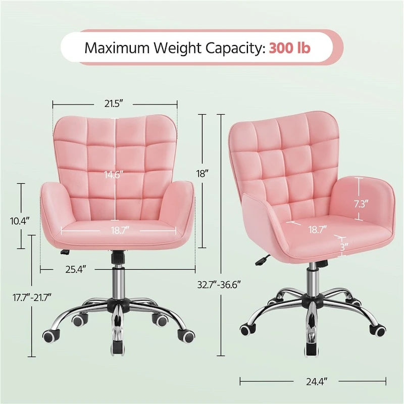 Chaise de bureau en similicuir avec accoudoirs rembourrés Chaise de bureau moderne