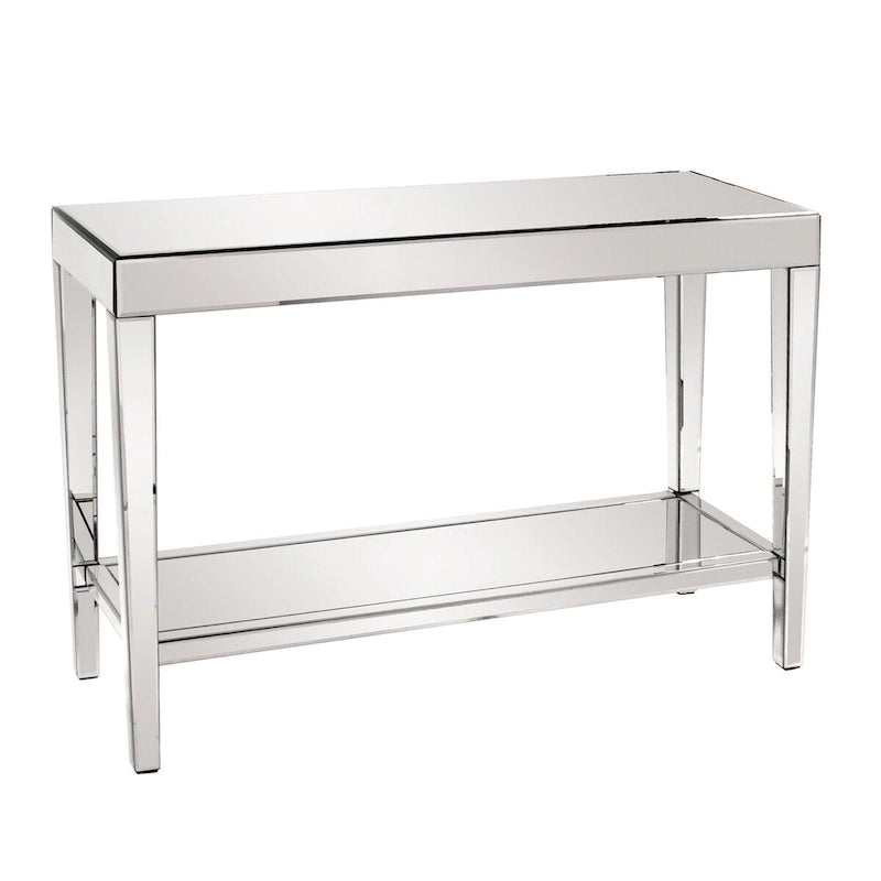 Console miroir avec étagère inférieure