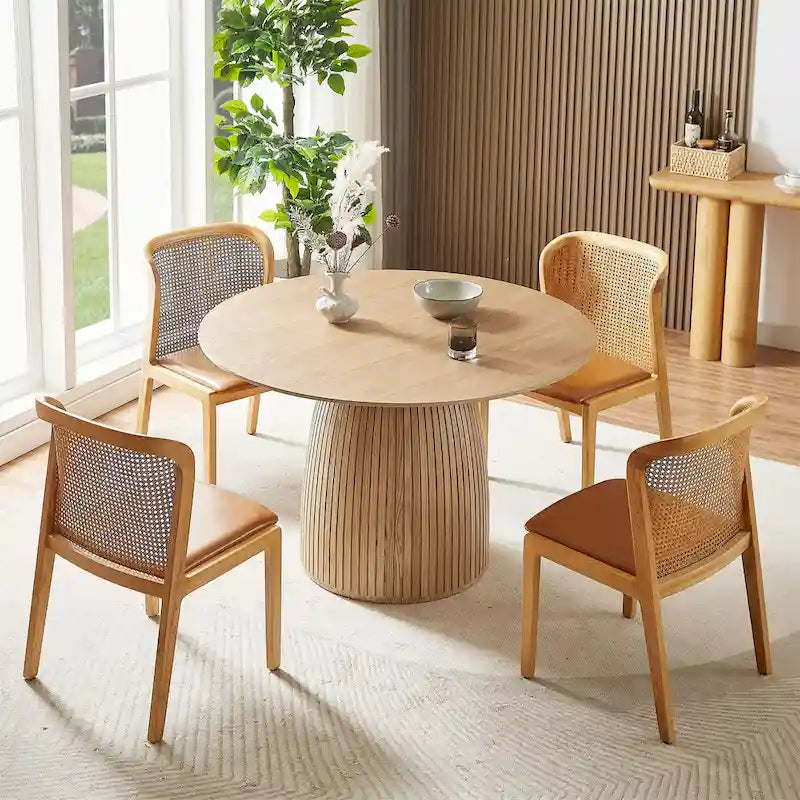 Table à Manger Ronde Table de Cuisine Moderne en Bois