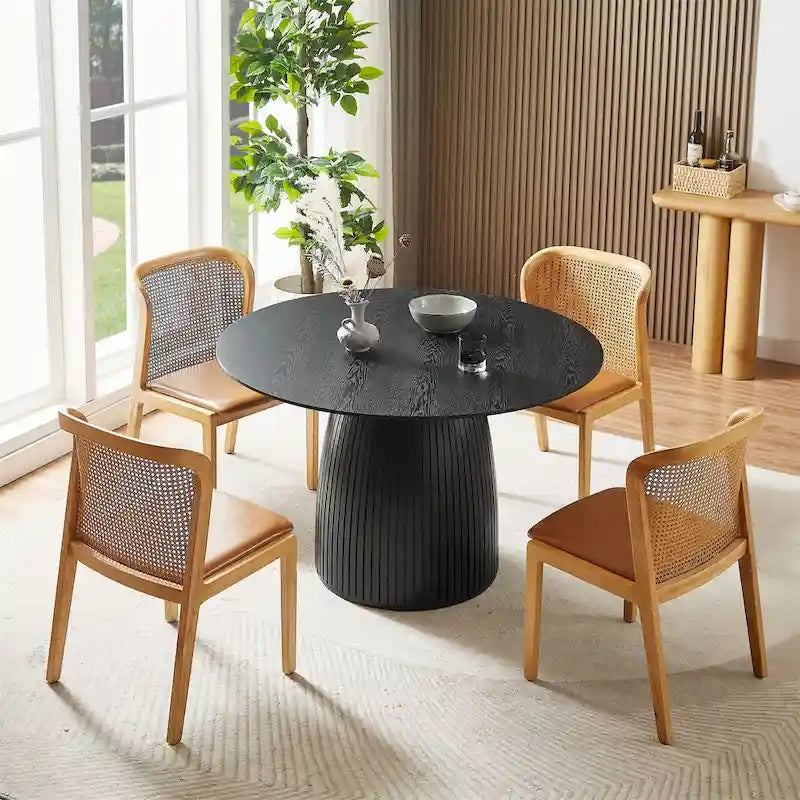 Table à Manger Ronde Table de Cuisine Moderne en Bois