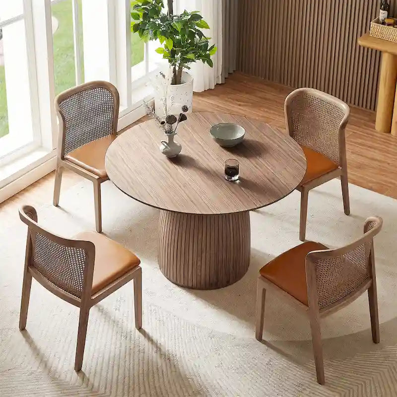 Table à Manger Ronde Table de Cuisine Moderne en Bois