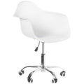Chaise de bureau pivotante à coque en plastique moulée, de style Mid-Century Modern, réglable