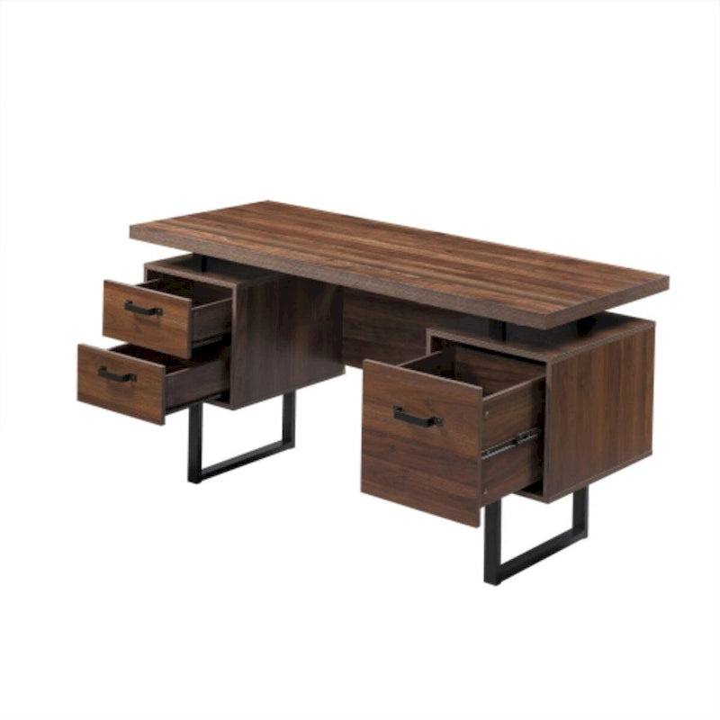 Bureau d'ordinateur à domicile avec tiroirs