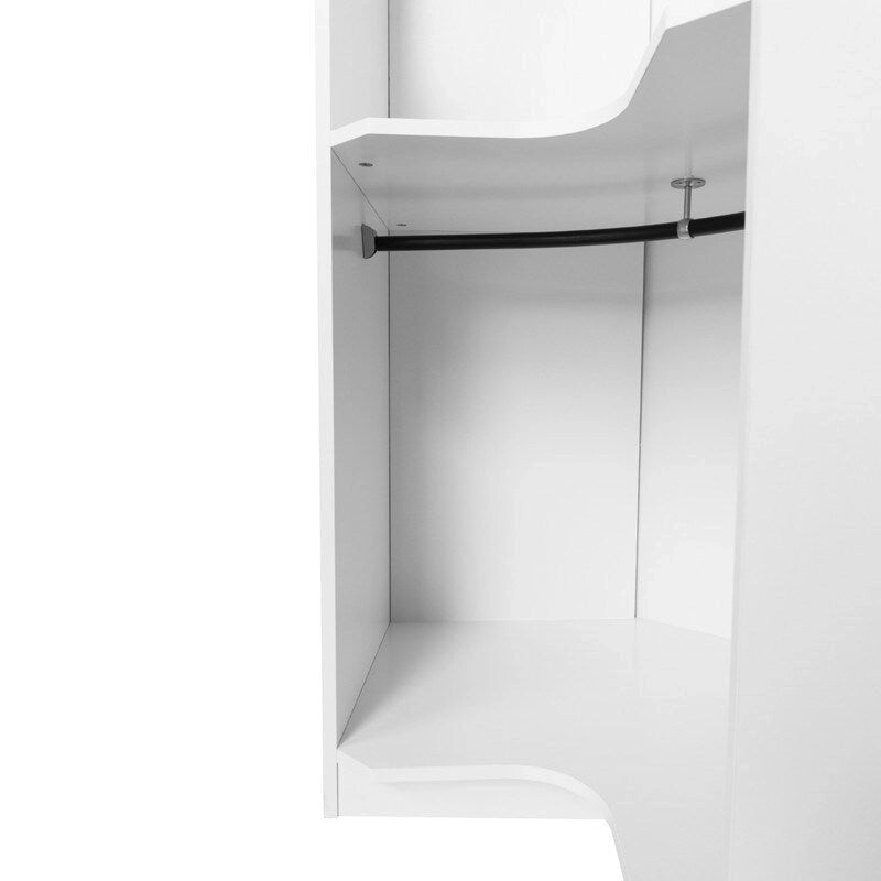 Armoire d'angle Polygon avec rangement suspendu