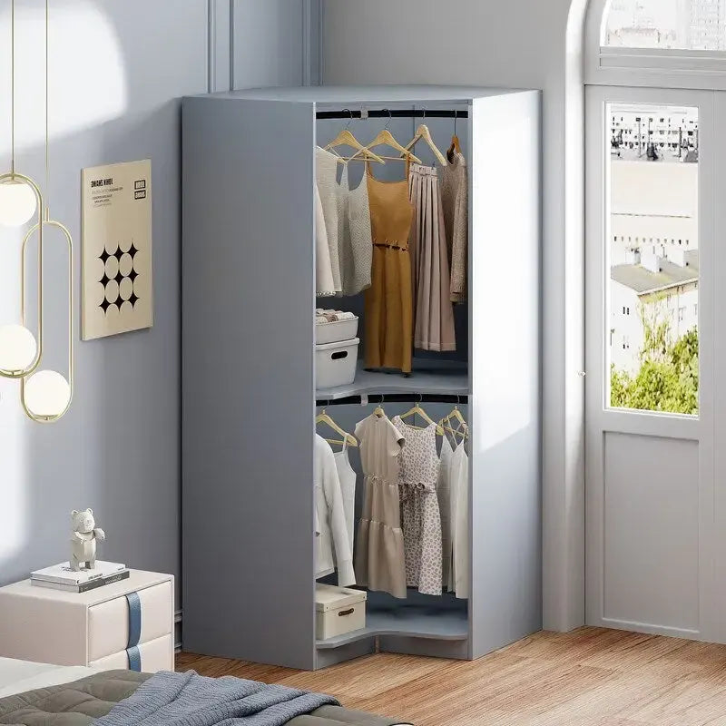 Armoire d'angle Polygon avec rangement suspendu