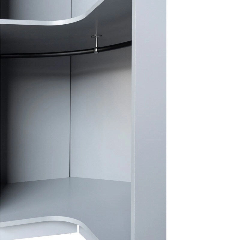 Armoire d'angle Polygon avec rangement suspendu