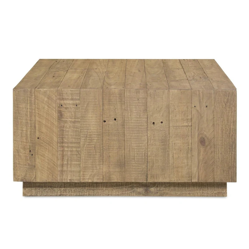 Table basse carrée en bois, marron