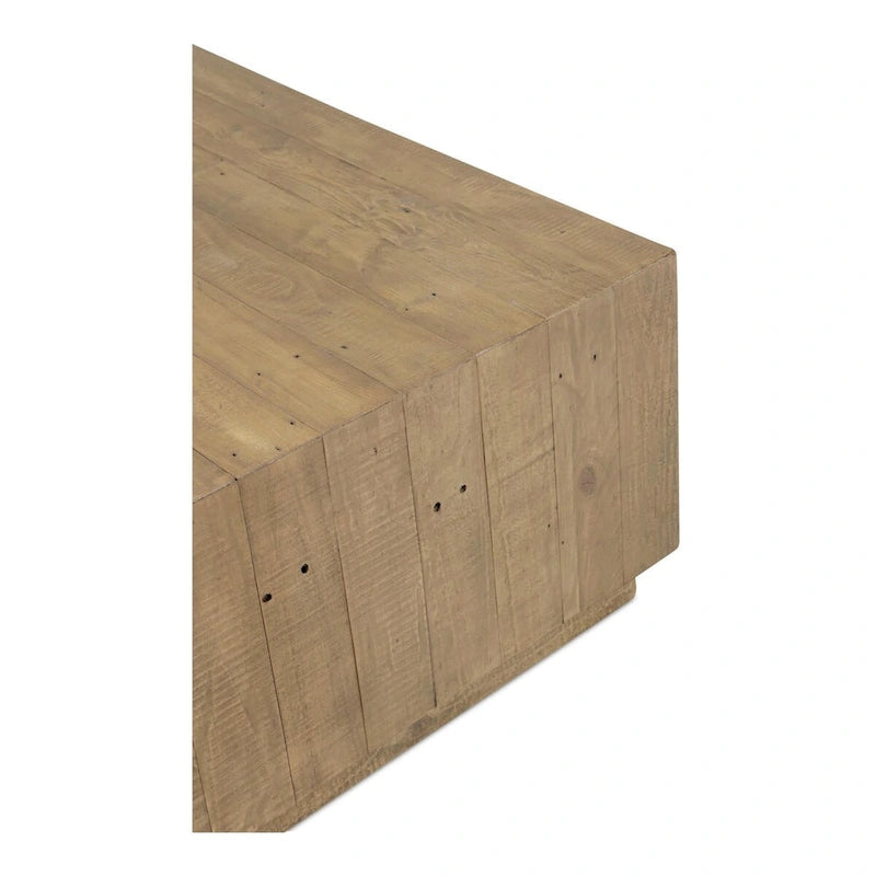Table basse carrée en bois, marron