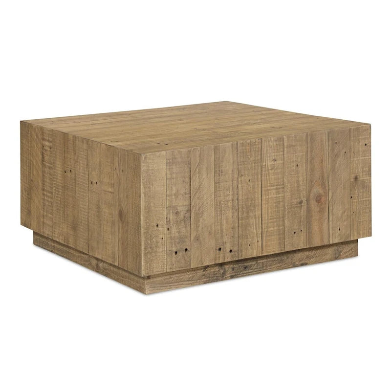Table basse carrée en bois, marron